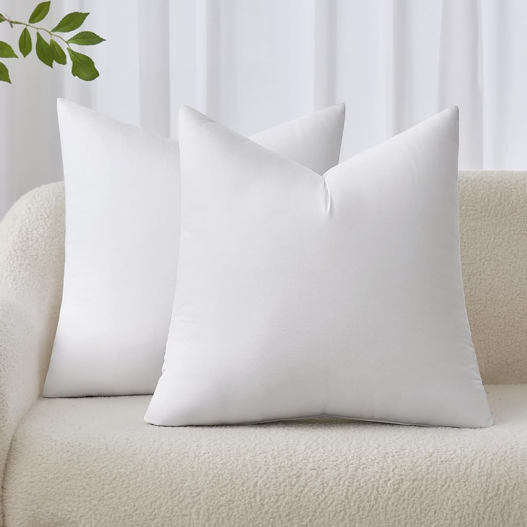 Complete your cushion covers with high-quality fibre throw pillow inserts. Soft, supportive, and made to keep your pillows looking full and inviting. 🏡